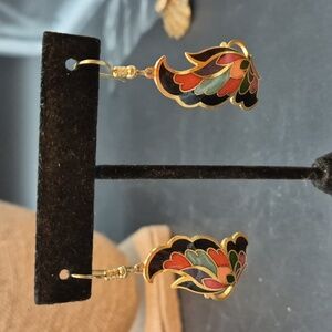 Multicolor Dangle Earrings 1.5"